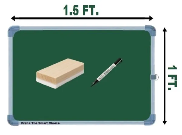 Preha_The_Smart_Choice_Non_Magnetic_1.5x1_Feet_Writing_Whiteboard_Slate_Combo_Of_3_Item_Slate_Duster,_Marker