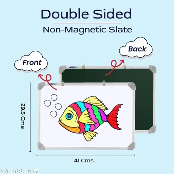 Preha_The_Smart_Choice_Non_Magnetic_1.5x1_Feet_Writing_Whiteboard_Slate_Combo_Of_3_Item_Slate_Duster,_Marker