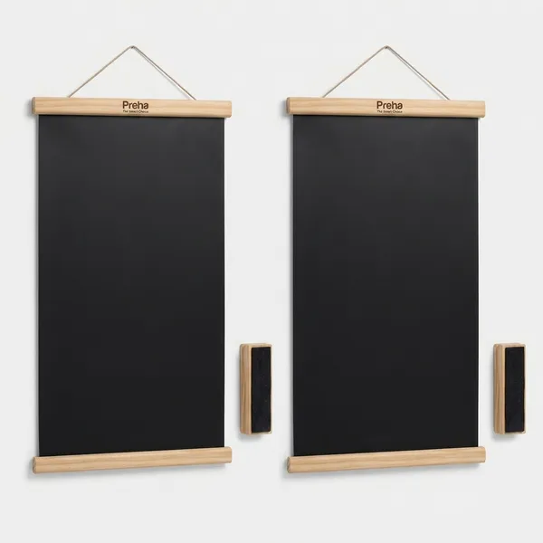 Preha_The_Smart_Choice_Writing_Black_Board_Rollup_With_Wooden_Duster_For_Kids_Drawing_Board_Study_Room_-_Pack_of_2