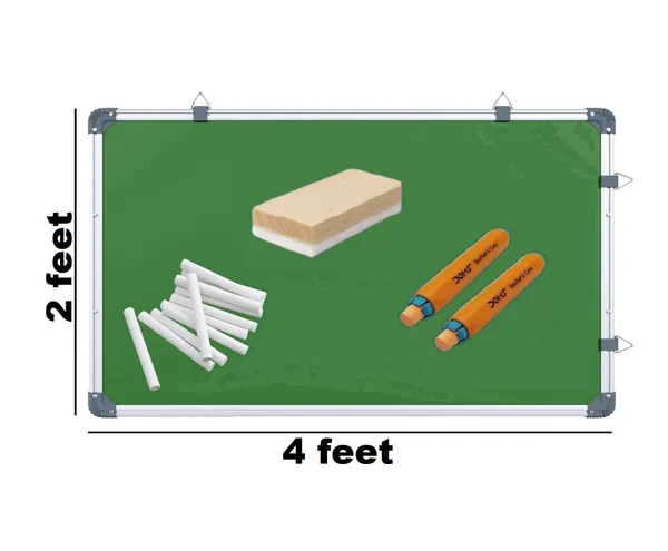 Preha_The_Smart_Choice_Multipurpose_White_Board_With_Chalk+Duster+_2_Chalk_Holder_60_X_120_Cm_2_X_4_Feet_Heavy_Durable_Dual_Side_Useable_Board_Aluminium_Boundaries_For_Kids_Adults_Use_In_Schools_Home_Office
