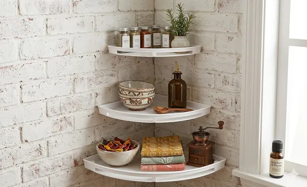 Preha_The_Smart_Choice_Premium_Quality_Bathroom_Corner_Unbreakable_Plastic_3in1_Round_ABS_Tray_Acrylic_Wall_Shelf_(Pack_of_1)_Bathroom_Shelves