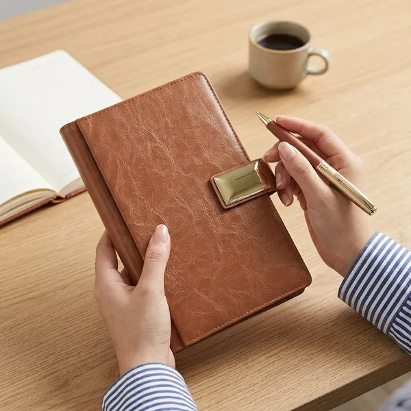 Brown_Pu_Leather_Diary_&_Pen_Professional_Gift_Set