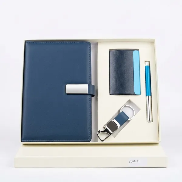 Blue_Mixed_Material_4-In-1_Business_Festive_Gift_Set