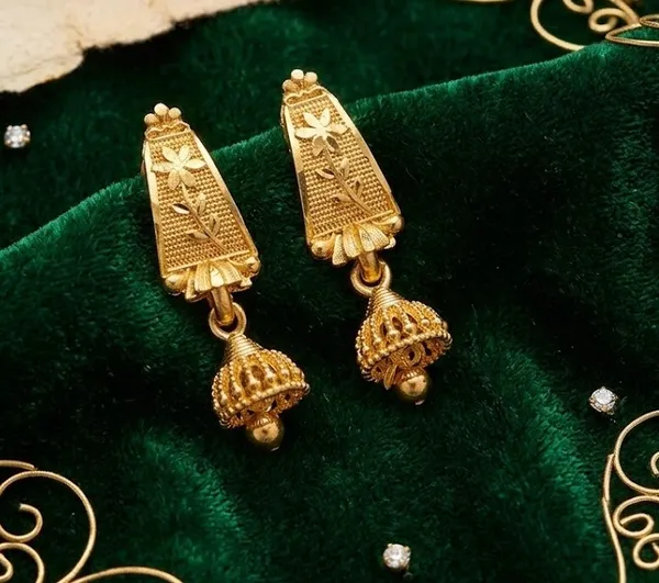 Golden_Alloy_Floral_Dome_Jhumka_Earrings_For_Women_-_Pack_Of_2