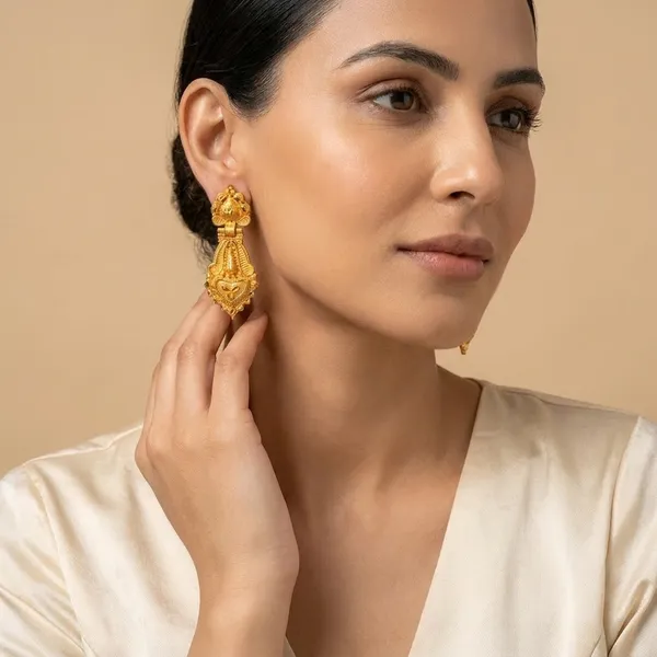 Golden_Alloy_Floral_Paisley_Jhumka_Earrings_For_Women_-_Pack_Of_2