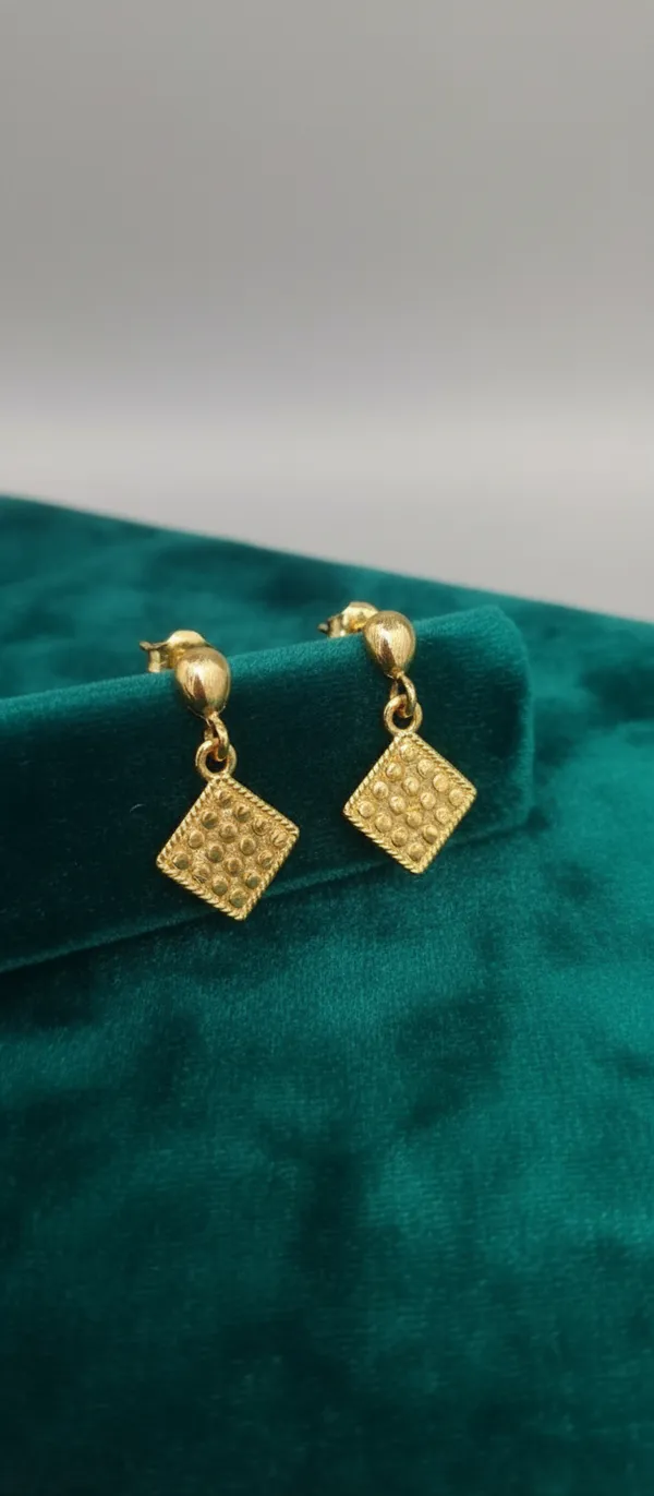 Gold-Plated_Diamond-Shaped_Dangle_Earrings_-_Pack_Of_2