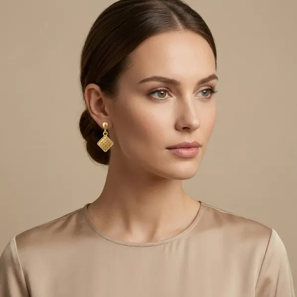 Gold-Plated_Diamond-Shaped_Dangle_Earrings_-_Pack_Of_2