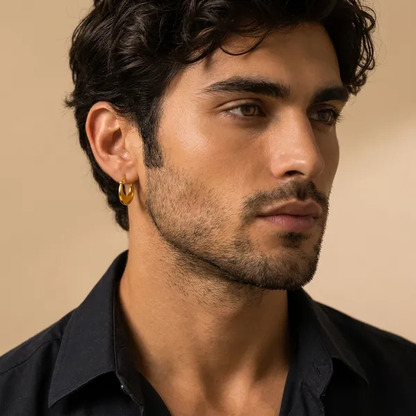 Gold-Plated_Brass_Crescent_Moon_Hoop_Earrings_For_Men_(Pack_Of_2)
