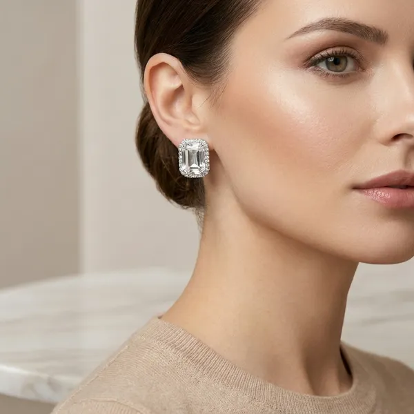 Golden_Alloy_Square_Pearl_Crystal_Border_Stud_Earrings_And_White_Crystal_Rectangular_Halo_Stud_Earrings_For_Women_(Pack_Of_2)