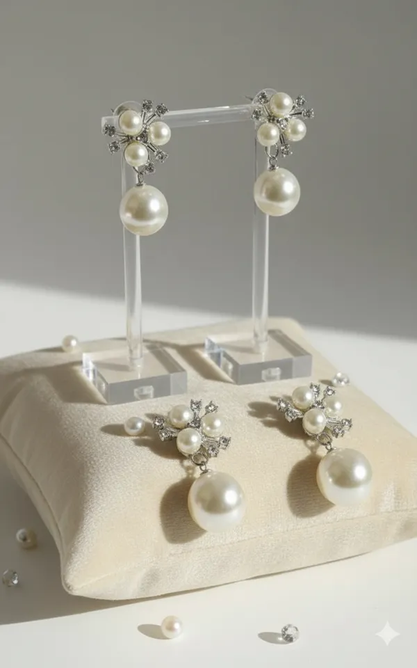 White_Pearl_Crystal_Accent_Floral_Drop_Earrings_And_Pearl_Flower_Drop_Earrings_For_Women_(Pack_Of_3)
