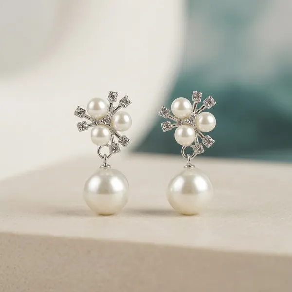 White_Pearl_Crystal_Accent_Floral_Drop_Earrings_For_Women_-_Pack_Of_2