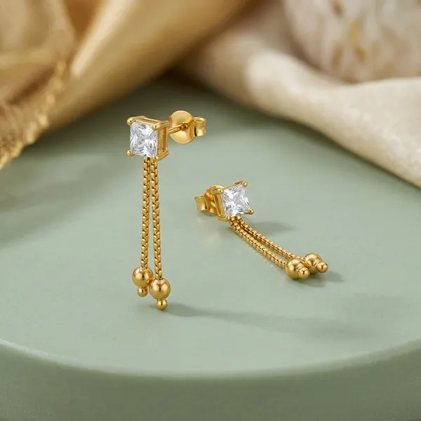 Golden_Alloy_Crystal_Square_Stud_Chain_Drop_Earrings_For_Women_-_Pack_Of_2