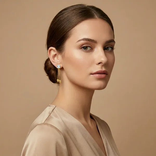 Golden_Alloy_Crystal_Square_Stud_Chain_Drop_Earrings_For_Women_-_Pack_Of_2