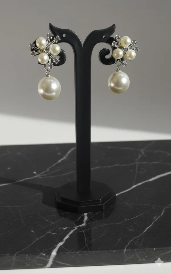 White_Pearl_Crystal_Accent_Floral_Drop_Earrings_For_Women_-_Pack_Of_2