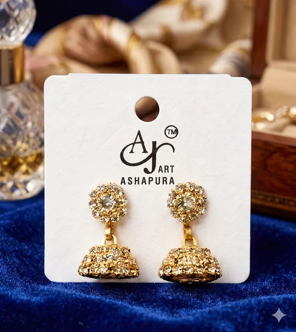 Gold_Plated_Stone_Jhumki_Earrings_For_Women_Girls