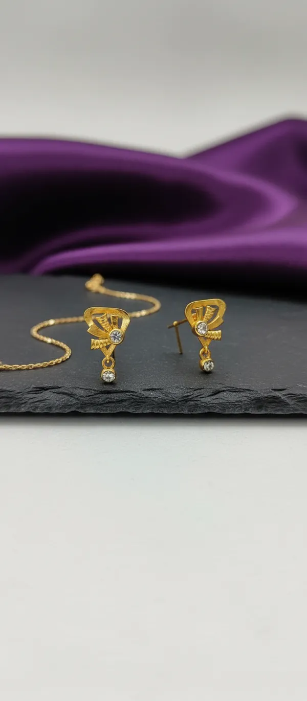 Golden_Alloy_Geometric_Crystal_Accent_Drop_Earrings_For_Women_-_Pack_Of_2