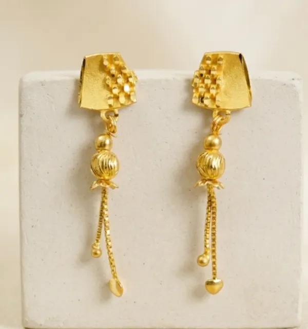 Golden_Alloy_Floral_Textured_Bead_Chain_Tassel_Dangle_Earrings,_Heart_Chain_Bead_Dangle_Earrings_And_Traditional_Drop_Earrings,_Swan_Design_Drop_Earrings_For_Women_(Pack_Of_4)