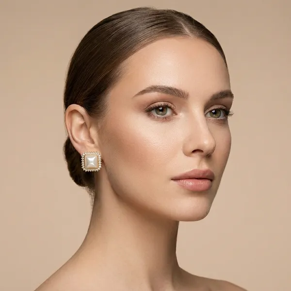 Golden_Alloy_Square_Pearl_Crystal_Border_Stud_Earrings_For_Women_-_Pack_Of_2