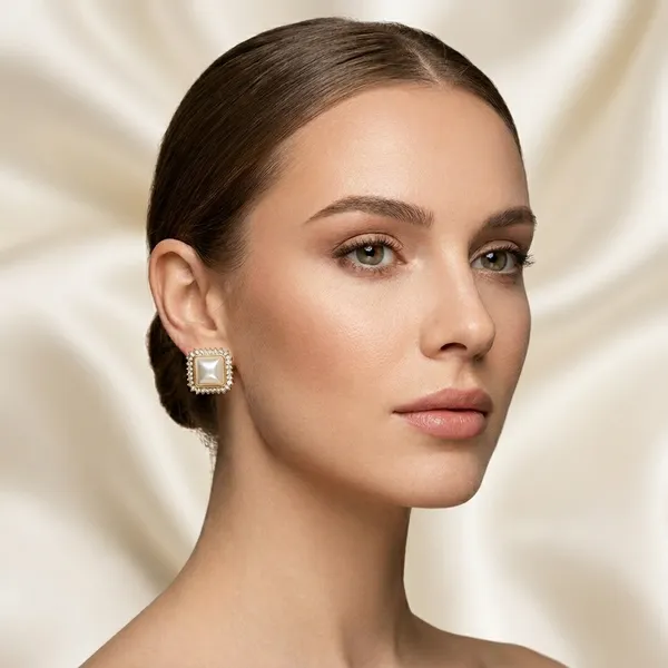 Golden_Alloy_Square_Pearl_Crystal_Border_Stud_Earrings_For_Women_-_Pack_Of_2