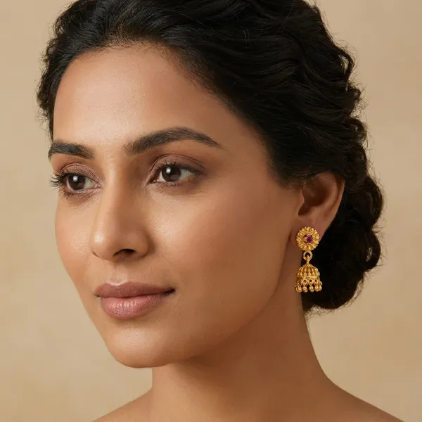 Golden_Alloy_Pink_Stone_Floral_Jhumka_Earrings_For_Women