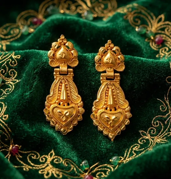 Golden_Alloy_Floral_Paisley_Jhumka_Earrings_For_Women_-_Pack_Of_2