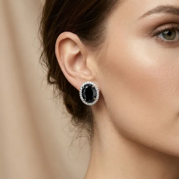 Black_Alloy_Oval_Stone_Crystal_Halo_Stud_Earrings_For_Women_-_Pack_Of_2
