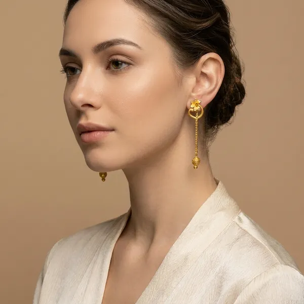 Golden_Alloy_Heart_Chain_Bead_Dangle_Earrings_For_Women_-_Pack_Of_2
