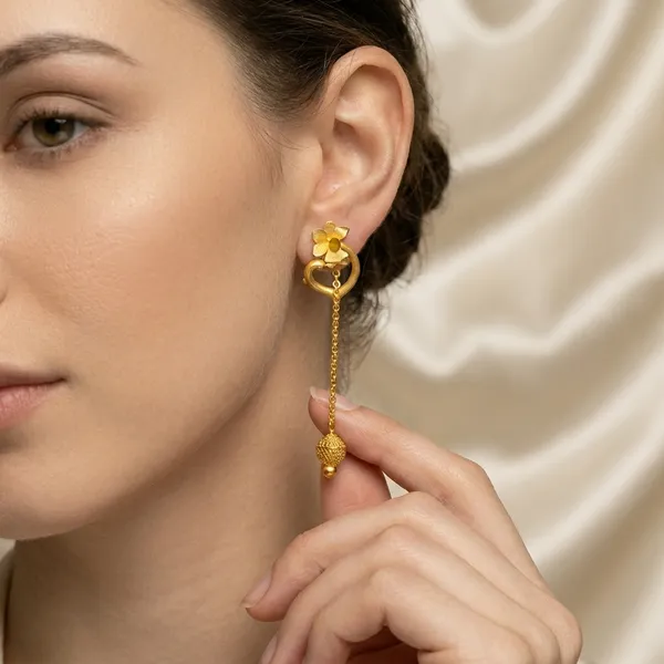 Golden_Alloy_Heart_Chain_Bead_Dangle_Earrings_For_Women_-_Pack_Of_2