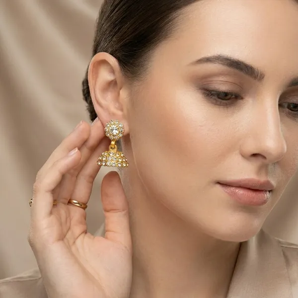 Gold_Plated_Stone_Jhumki_Earrings_For_Women_Girls