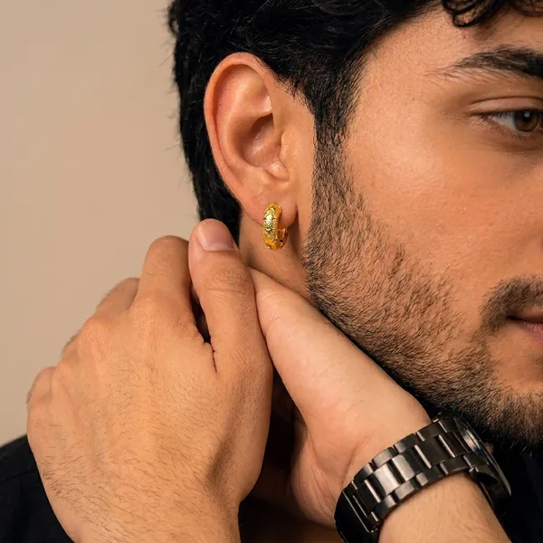 Gold_Plated_Hoop_Earrings_Stylish_Round_Bali_For_Mens_Pack_Of_2