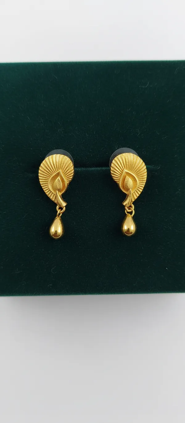 Golden_Alloy_Peacock_Teardrop_Bead_Dangle_Drop_Earrings_For_Women_-_Pack_Of_2