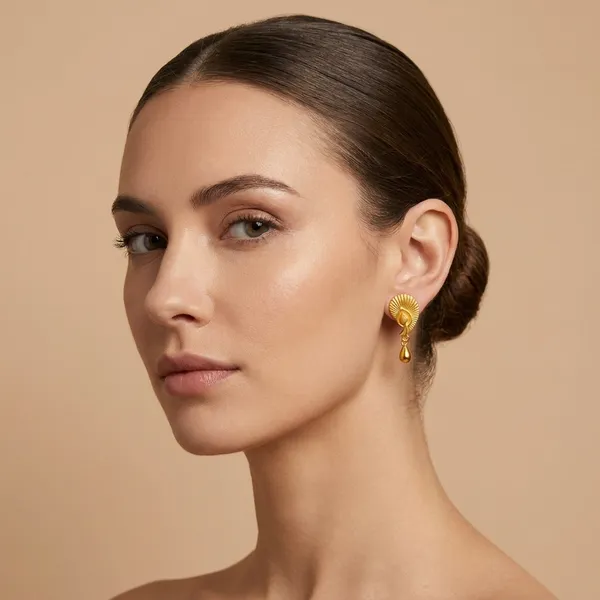 Golden_Alloy_Peacock_Teardrop_Bead_Dangle_Drop_Earrings_For_Women_-_Pack_Of_2
