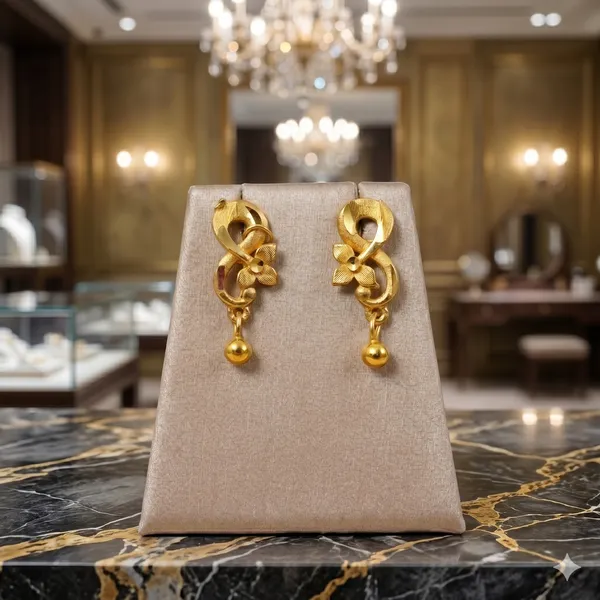 Gold_Plated_Floral_Loop_Stud_Earrings_For_Women_Lightweight_Daily_Wear