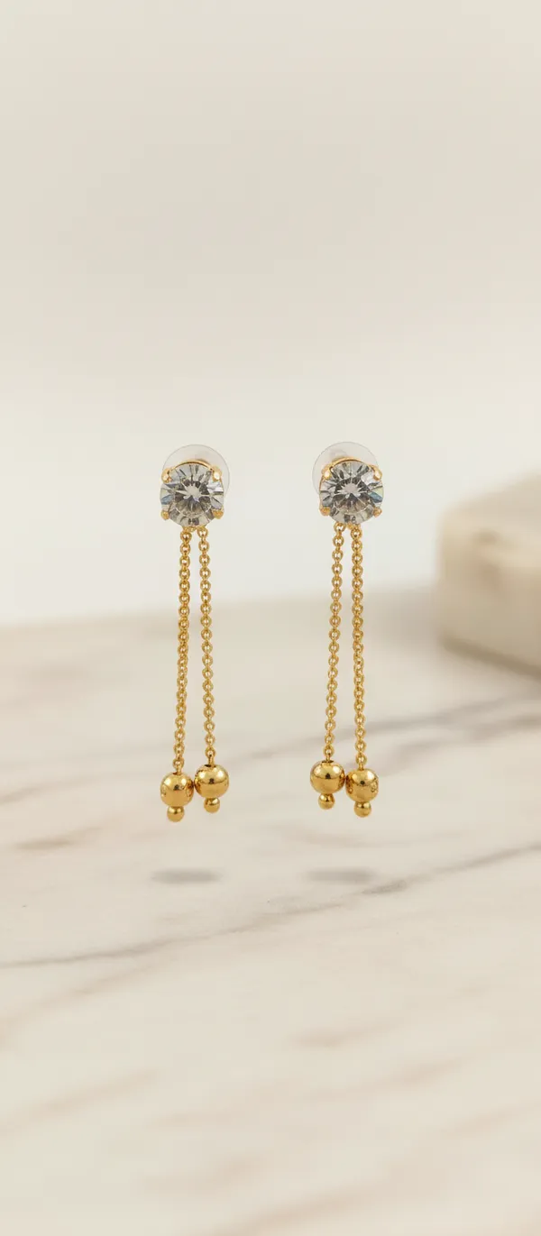 Golden_Alloy_Crystal_Stud_Double_Chain_Drop_Earrings_For_Women_-_Pack_Of_2