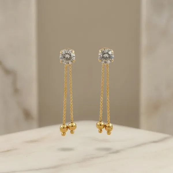 Golden_Alloy_Crystal_Stud_Double_Chain_Drop_Earrings_For_Women_-_Pack_Of_2