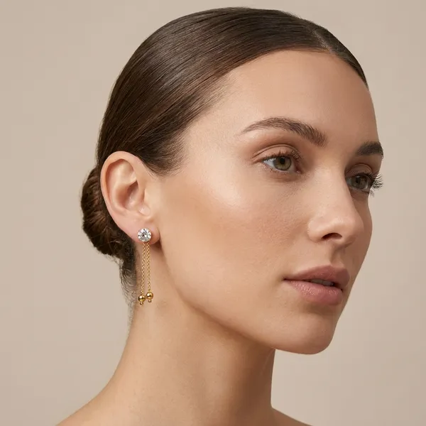 Golden_Alloy_Crystal_Stud_Double_Chain_Drop_Earrings_For_Women_-_Pack_Of_2