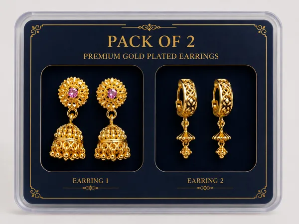 Golden_Alloy_Two-Tone_Lattice_Hoop_Dangle_Earrings_And_Golden_Alloy_Pink_Stone_Floral_Jhumka_Earrings_For_Women_(Pack_Of_2)