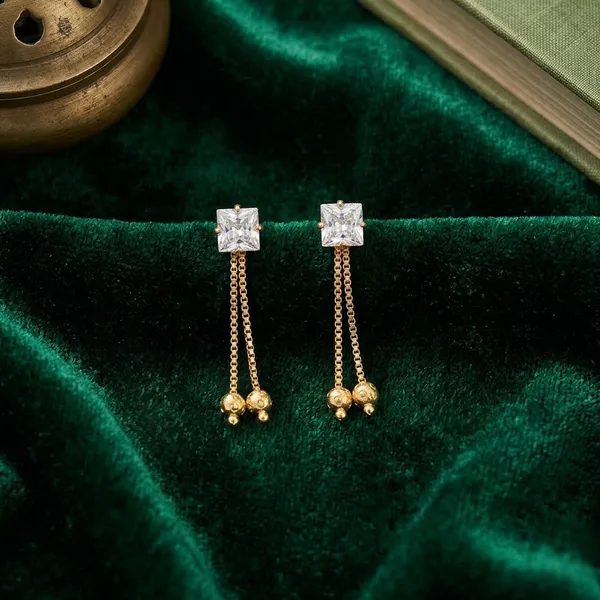 Golden_Alloy_Crystal_Drop_Chain_Dangle_Earrings_For_Women_-_Pack_Of_2