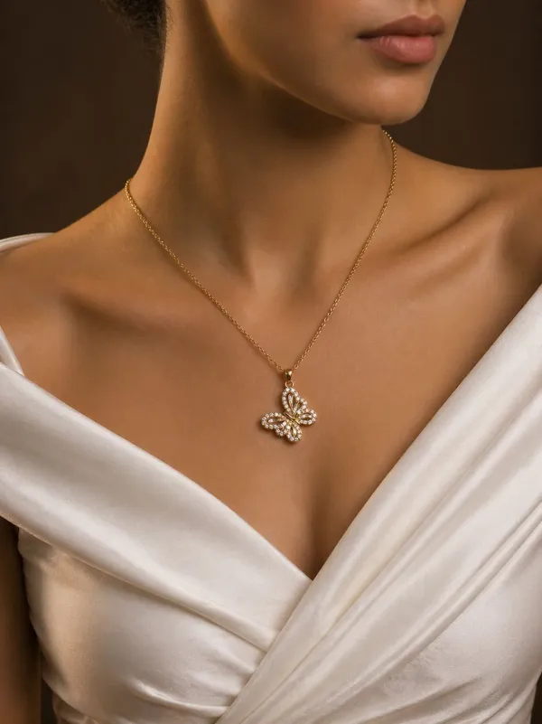 Golden_Crystal_Butterfly_Pendant