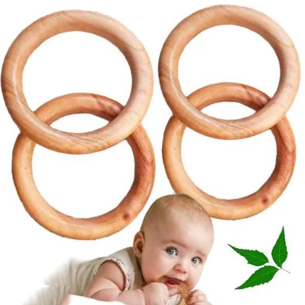 Pure_Neem_Wood_Teether_Rings_Pack_Of_4_Natural_Safe_Baby_Friendly