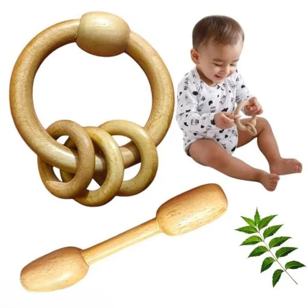 Natural_Neem_Wood_Baby_Rattles_With_Dumbbell_Shaped_And_Cat_Shaped_Teether