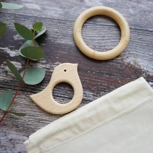 Bird_And_Ring_Shaped_Neem_Wood_Teether_Natural_And_Safe_Baby_Teething_Toy_Ring_Size_3_Inch_(Set_Of_Combo_2)