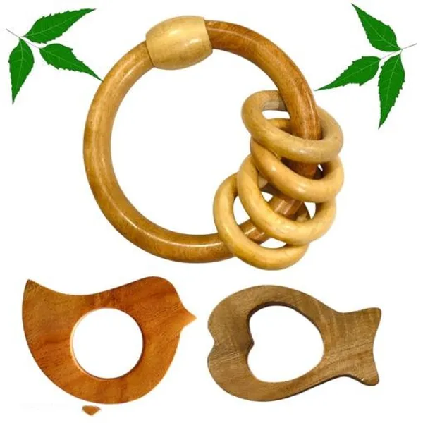 Natural_Neem_Wood_Baby_Teething_Ring_With_Rattle_Perfect_Newborn_Gift_(Set_Of_Combo_3)