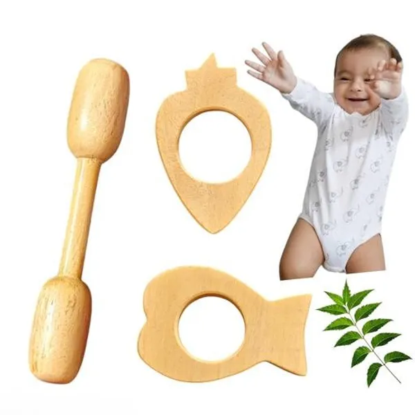 Pure_Neem_Baby_Teether_Organic_Durable_Safe_For_Gum_Massage_Set_Of_3_Shapes