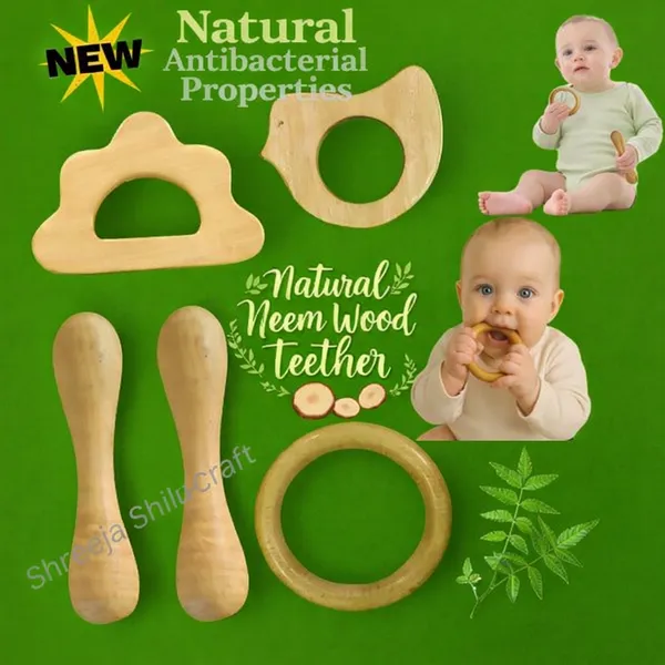 Handmade_Neem_Wood_Baby_Teether_Combo_Wooden_Teething_Toys_For_Healthy_Oral_Development