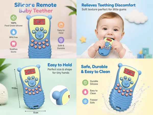 Natural_Neem_Wood_Baby_Teether_with_Silicone_Remote_Shape_Teether_Free