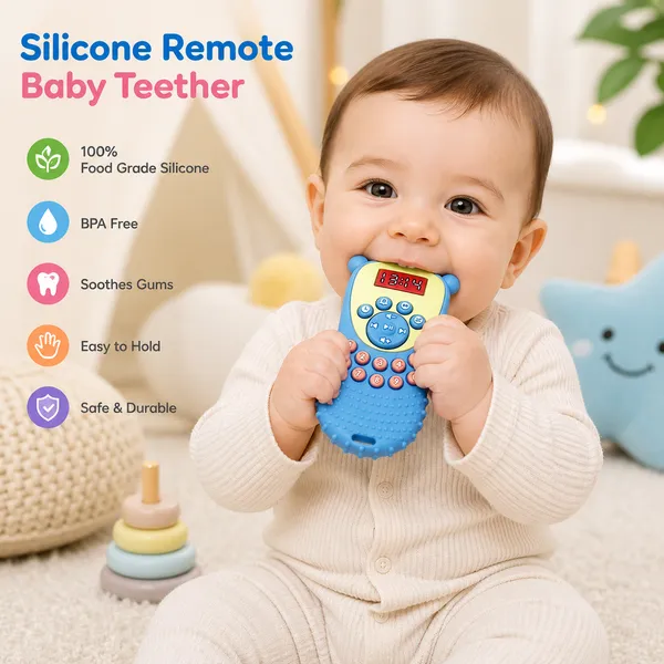 Natural_Neem_Wood_Baby_Teether_with_Silicone_Remote_Shape_Teether_Free