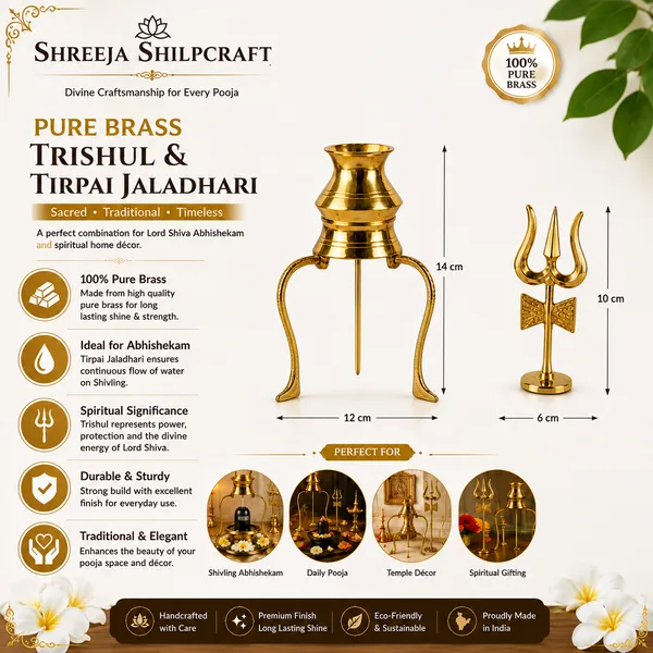PURE_BRASS_TRIPAI_JALADHARI_&_SNAKE_TRISHUL_COMBO_Pack_of_3