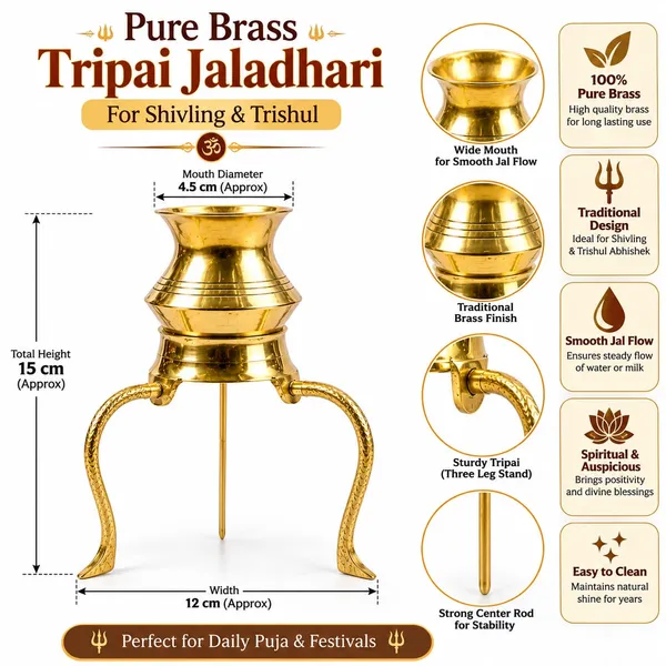 PURE_BRASS_TRIPAI_JALADHARI_&_SNAKE_TRISHUL_COMBO_Pack_of_3