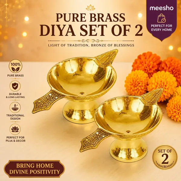 Pure_Brass_Diya_Set_of_2_For_Puja_Aarti_